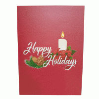 pop-up kerst krans kaart